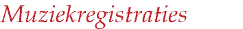 Muziekregistraties